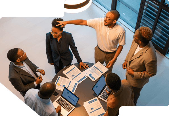 The Growthpad team collaborating